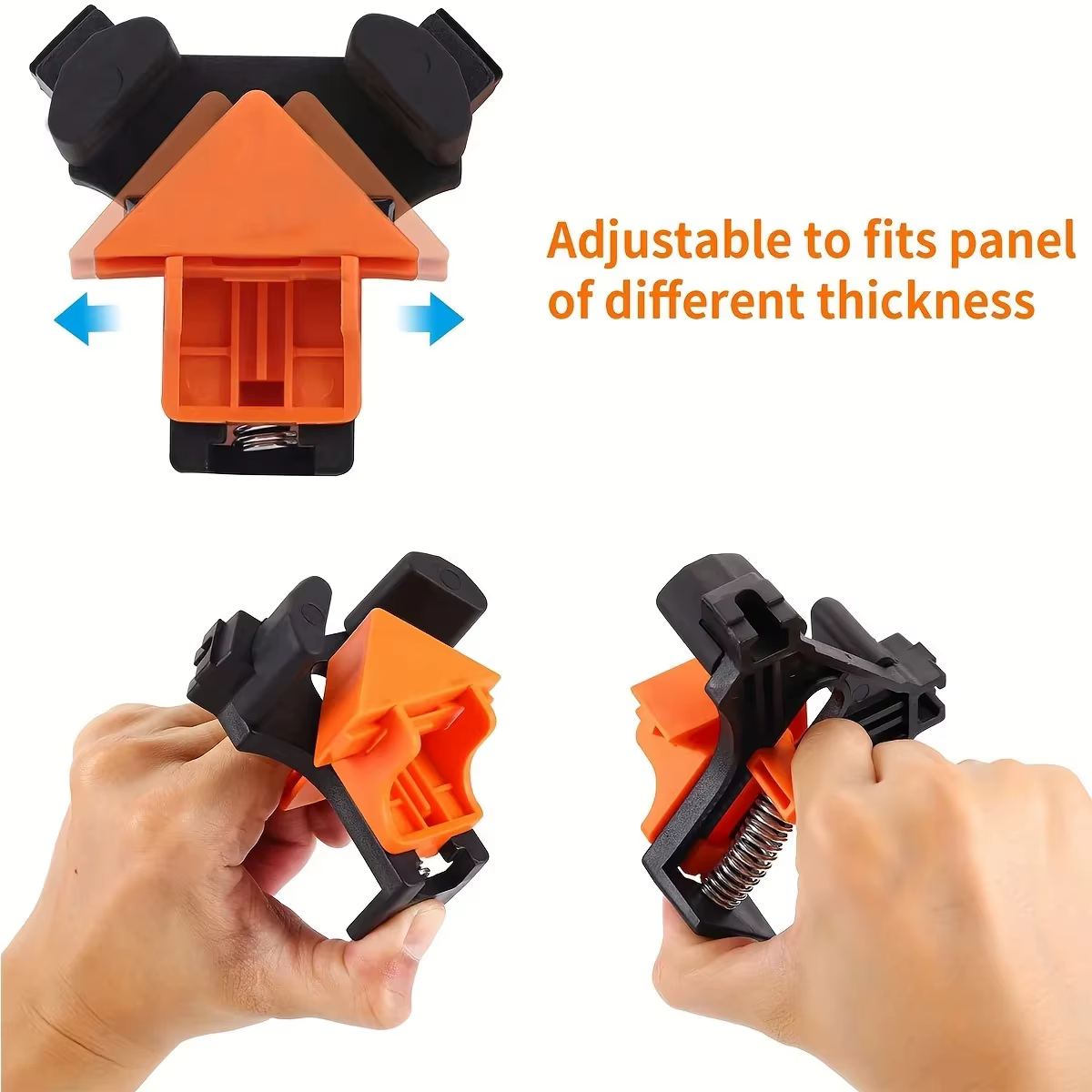 Pince de fixation à Angle droit, 4 pièces, pince pour le travail du bois, pince d'angle pivotante réglable, fixateur de Clip d'angle pour armoires de perçage de soudage