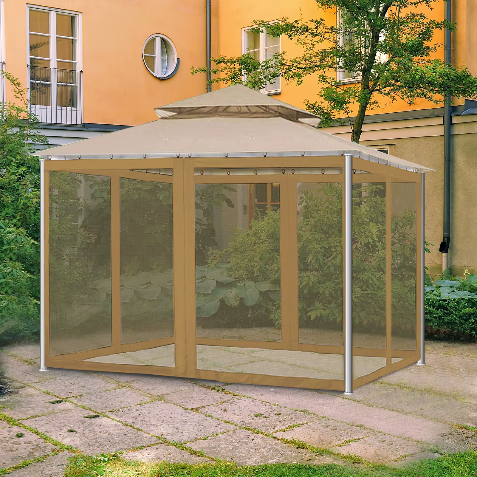 Jardin Patio parapluie tente Camping en plein air moustiquaire maille romain