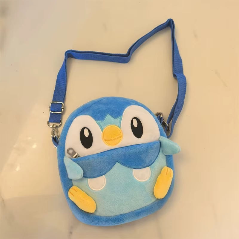 Sac à bandoulière en tissu mignon, sac de rangement avec cordon de serrage, jeu d'animation Pokemon, jouets périphériques, Rowlet Lucario, capacité de paquet de dessin animé