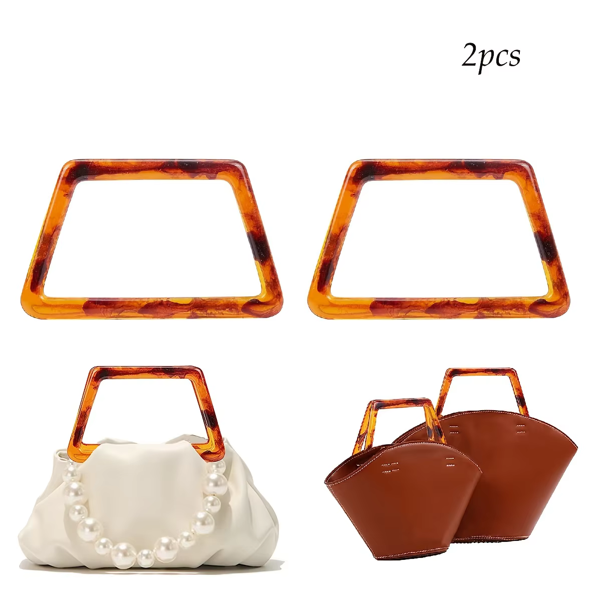 Poignées décoratives pour sacs à main, poignée de poignet, adaptées à la fabrication de sacs et de portefeuilles DIY (semi-circulaires, circulaires)