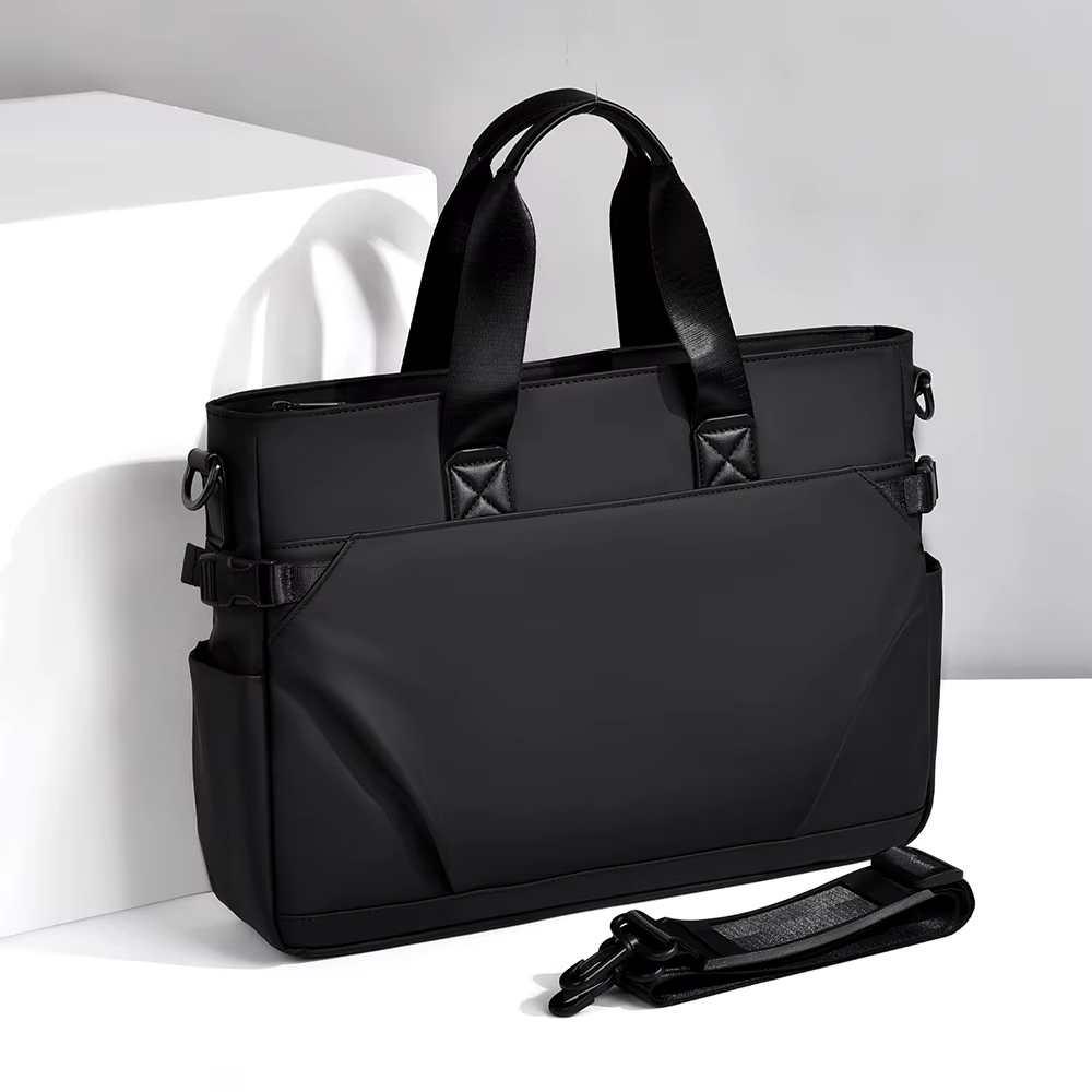 Sac à main d'affaires pour hommes, grande capacité, mallette de rangement pour ordinateur de 15.6 pouces, peut être inséré dans le chariot, sac de banlieue multicolore