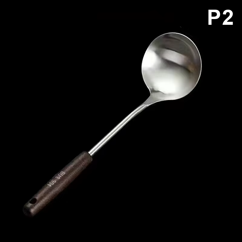 Wok spatule fer et louche ensemble d'outils ustensiles de cuisine spatule pour équipement de cuisine en acier inoxydable accessoires de cuisine essentiels