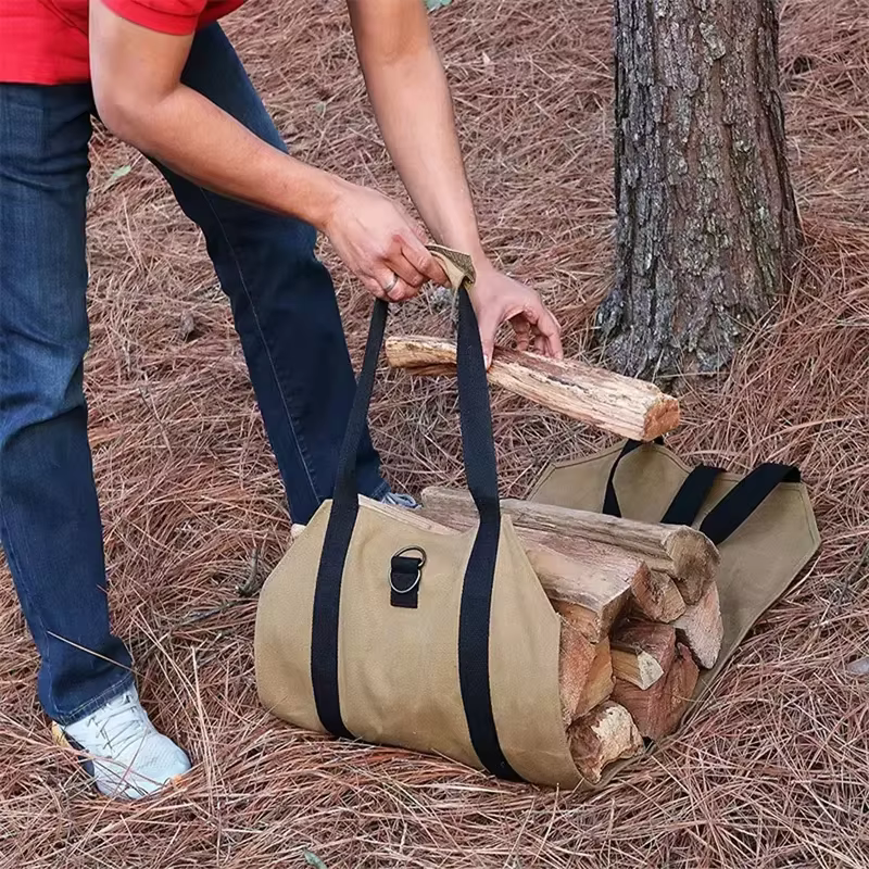Sac de rangement de bois de chauffage de grande capacité