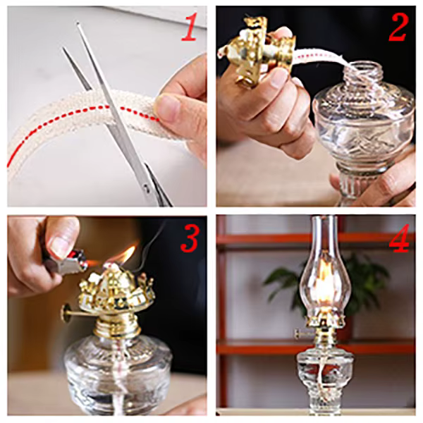 Mèche de lampe Kerosene en coton tressé