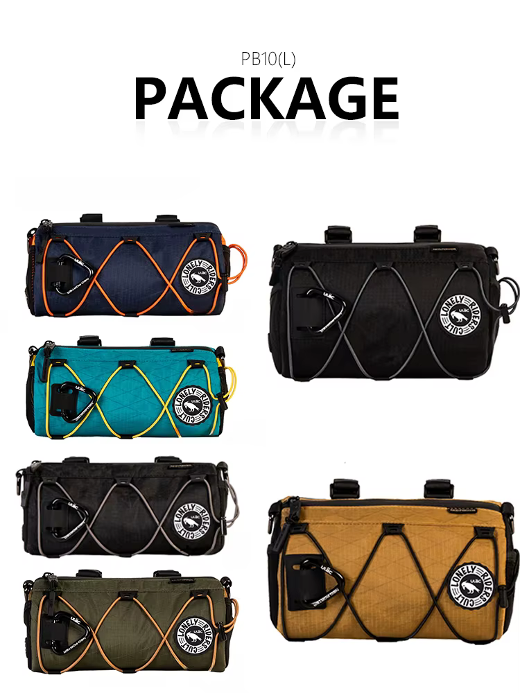 (ULAC)PB10LX sac de guidon de vélo étanche et pochette de cadre avant rangement de baril de cylindre pour vélos de route/vtt/scooters-Cabriolet