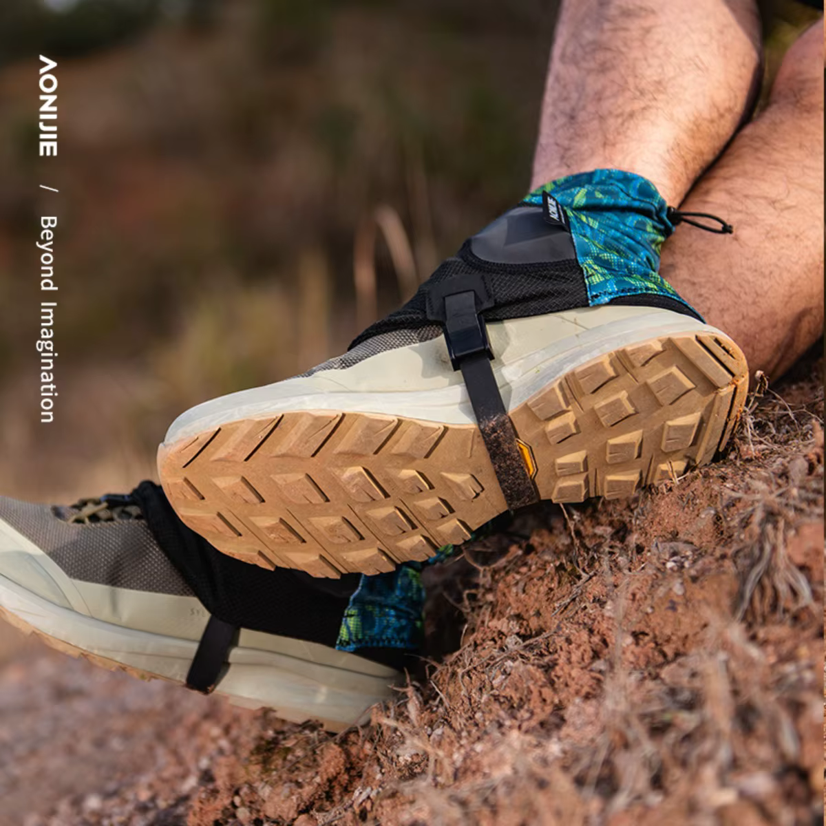 AONIJIE E941 chaussure de protection extérieure anti-sable homme femme guêtres de course hautes pour Triathlon Marathon randonnée réfléchissant