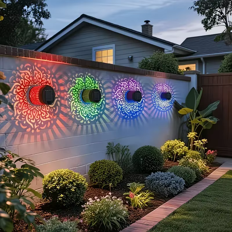 Lanterne Mandala colorée à LED solaire