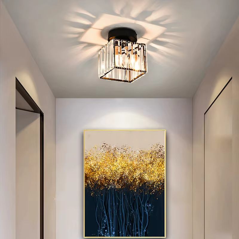 Plafonnier nordique moderne en cristal, plafonnier d'intérieur, couloir, escalier, chambre à coucher, Restaurant, décoration de la maison