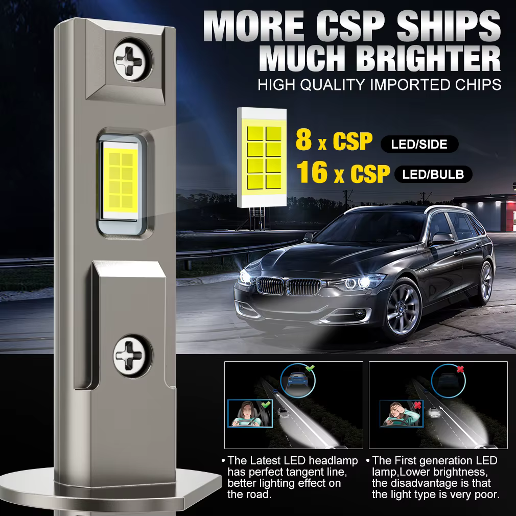 Ampoules de phare LED XSTORM H1 Canbus haute puissance, éclairage automobile 800000LM 1000W, mini format, phare automobile, feu antibrouillard 12V 24V