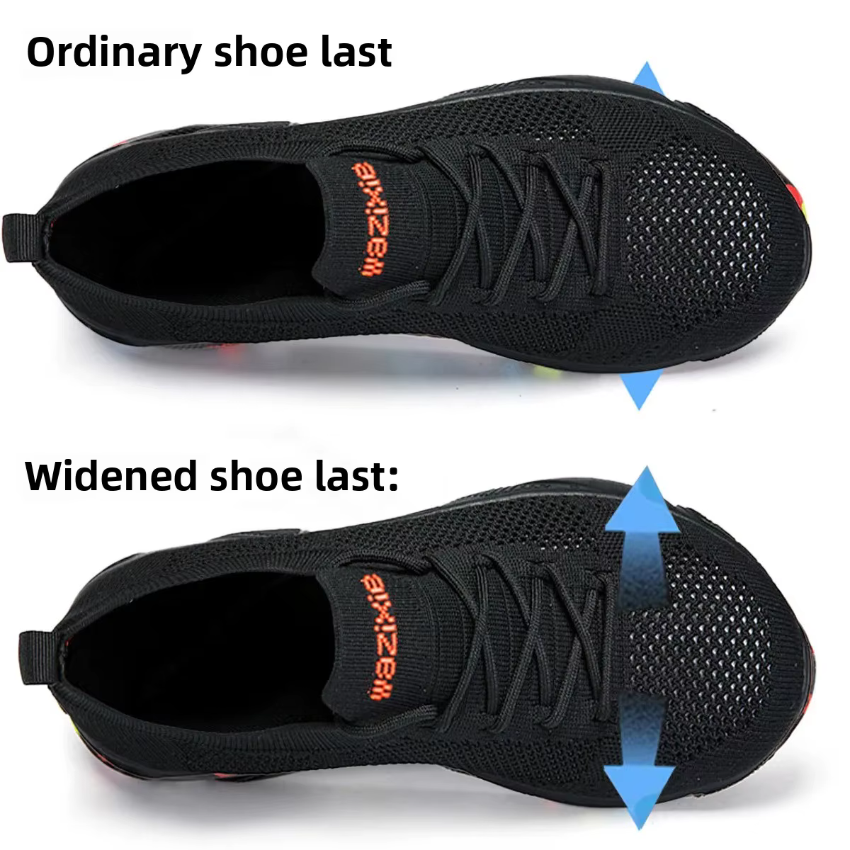 Chaussures de marche larges et confortables pour hommes et femmes