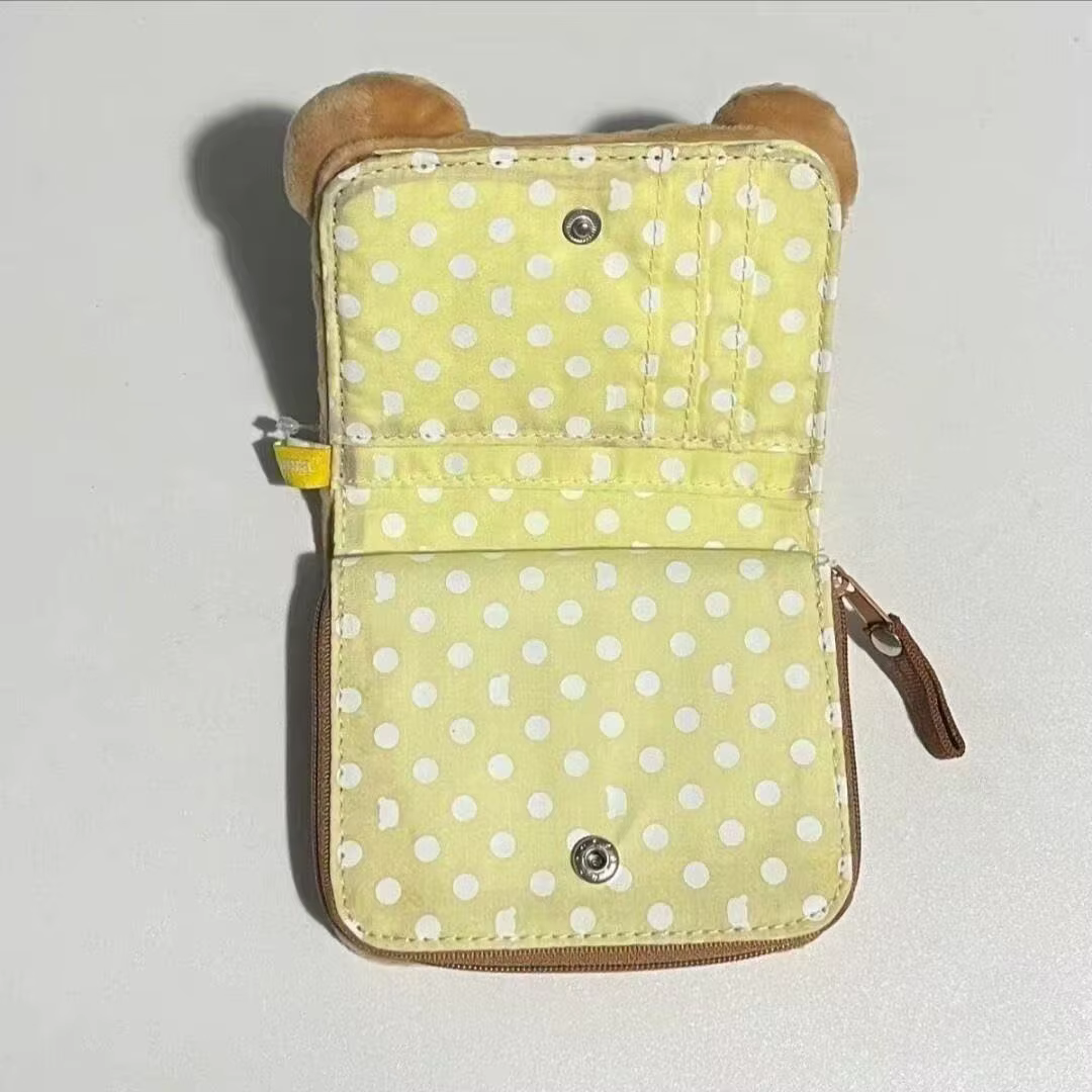 Mini porte-monnaie en peluche tridimensionnel pour fille, nouveau Ins Kawaii, sac de rangement Portable pour cartes bancaires, cadeau d'anniversaire