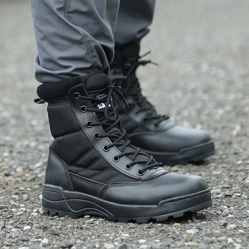 Bottes Skip pour hommes, chaussures de sécurité de travail, force spéciale, bottes du désert, randonnée en plein air, chaussures de rinçage