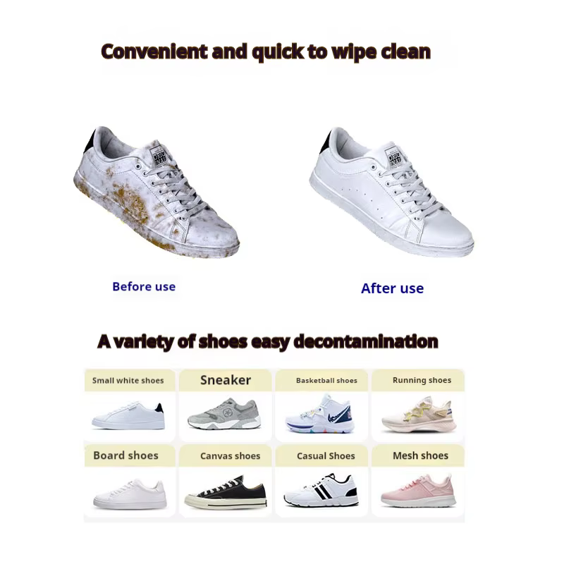 Lingettes nettoyantes pour chaussures