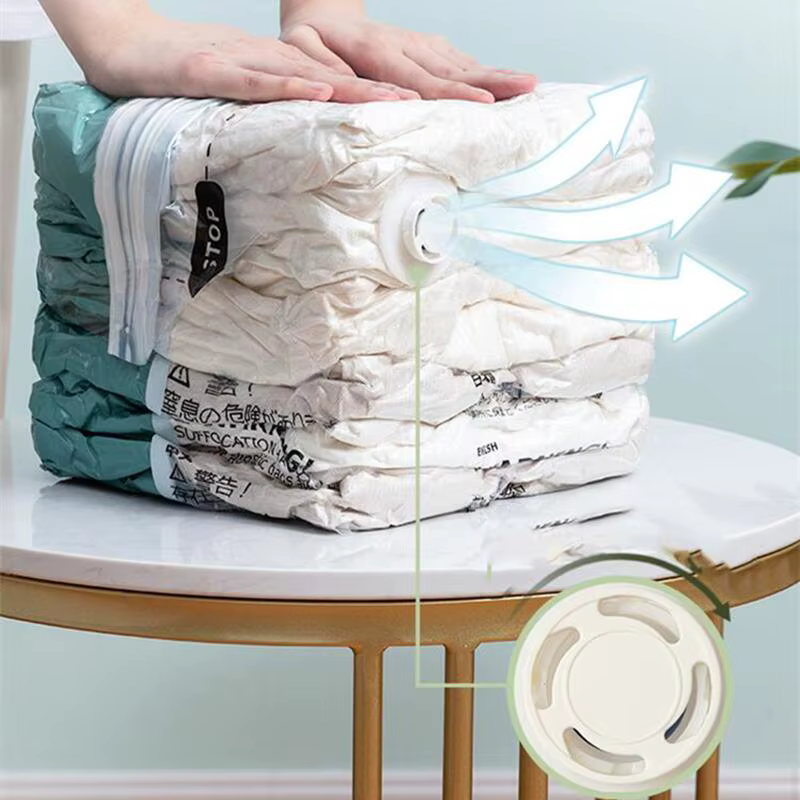 Sacs de rangement sous vide sans pompe – Sacs de compression extra-larges pour vêtements, couvertures et literie, accessoires pour la maison