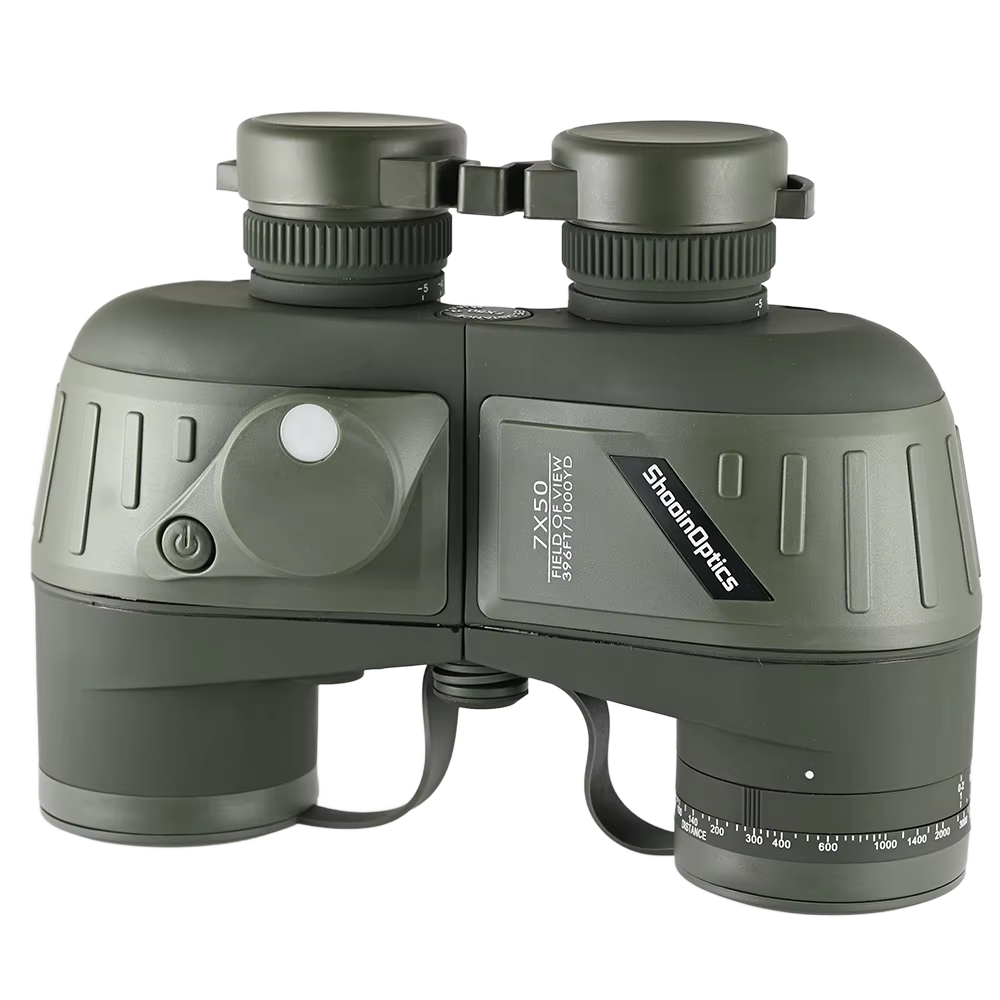 SHOOINOPTICS jumelles 7X50 boussole nautique FMC azote flottant imperméable pour la chasse observation des oiseaux NAVIG