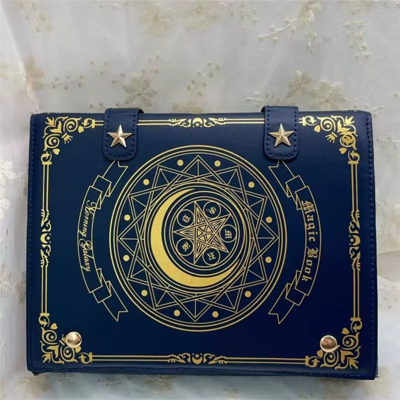 JIAERDI Lolita Style Star Anime nouveau Ita sac grande capacité en cuir Chic contrat livre magique sac à bandoulière