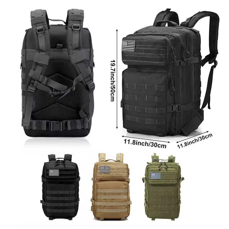 50L sac à dos tactique hommes voyage grande capacité sacs à dos