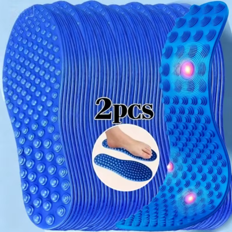1 Paire de Semelles de Massage à Pression Digitale pour Soulager la Fatigue des Pieds, Semelles Intérieures pour Hommes et Femmes, Coussinets de Chaussures Souples pour Chaussures de Sport et Décontra