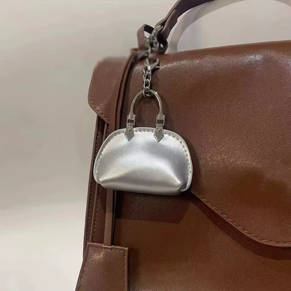Nouveau Sac décoration sac pendentif petit cuir PU Mini sac à main couleur unie sac suspendu
