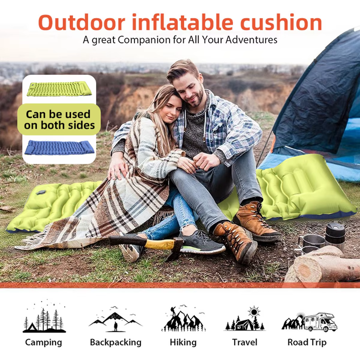 Matelas gonflable automatique pour tentes de camping en plein air
