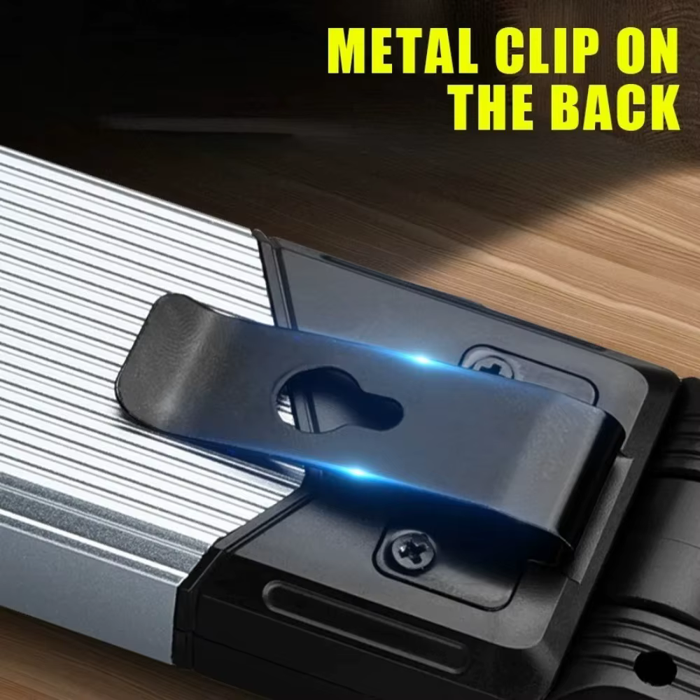 Lampe de travail magnétique LED rétractable à 180° °   Lampe de poche multifonctionnelle rotative à 5 modes pour le camping en plein air, la pêche et la randonnée