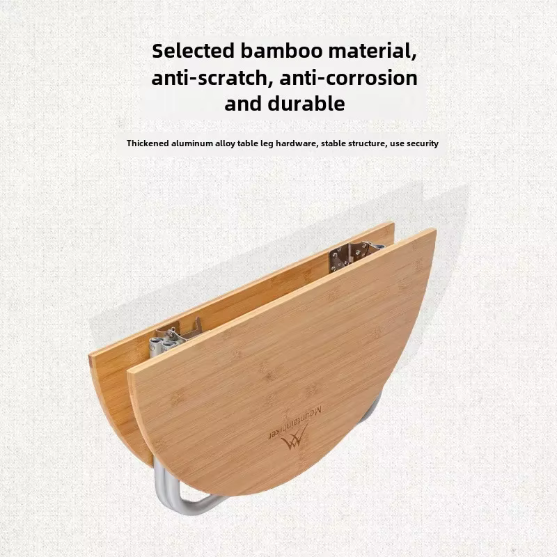 Table pliante en bambou pour camping en plein air