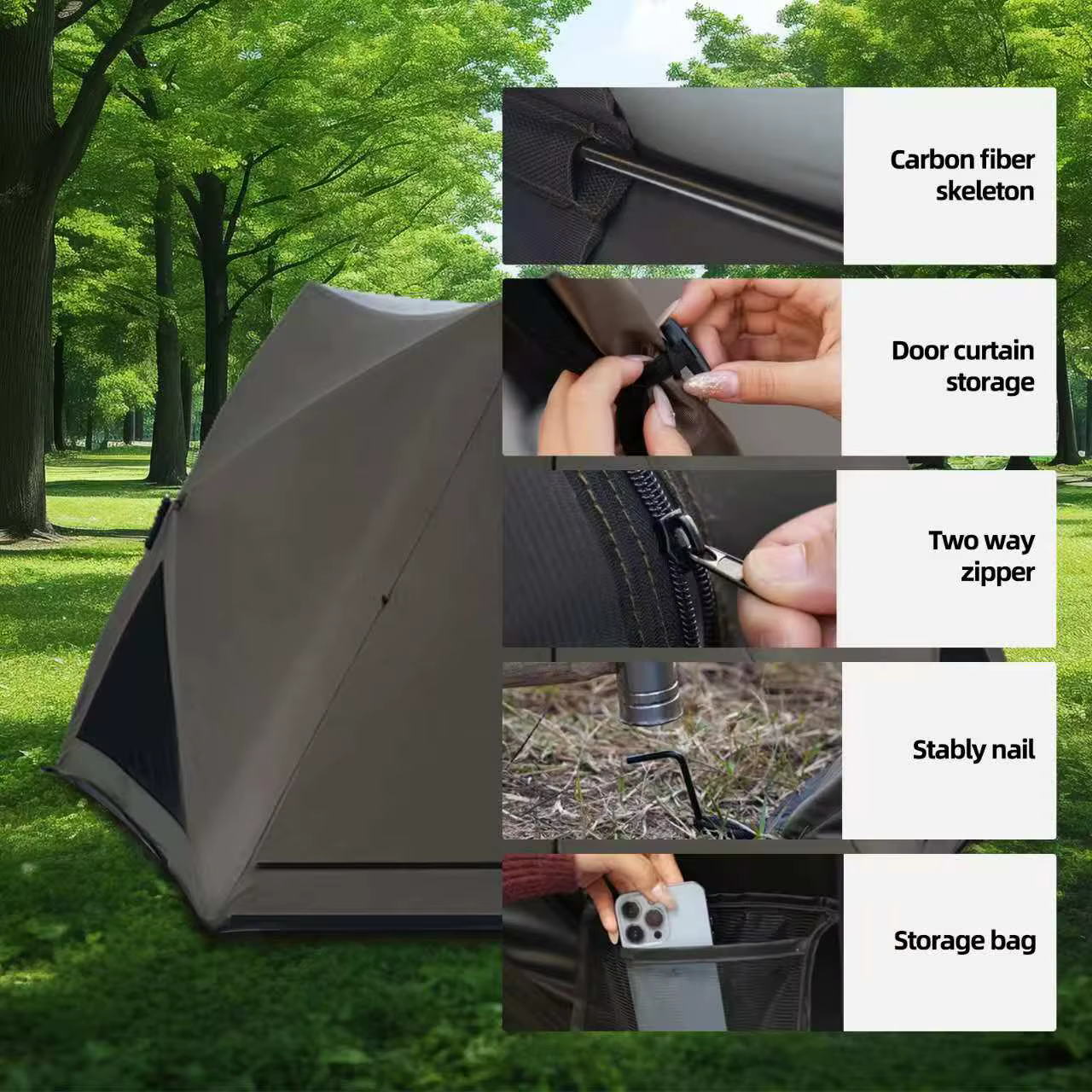 Tente de camping pliable portable