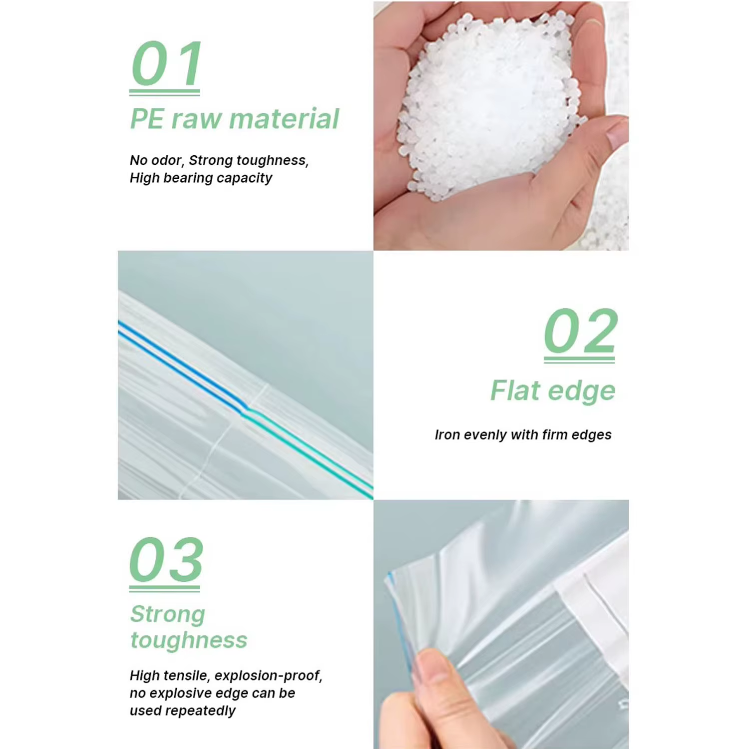 45 pièces sac à fermeture éclair réutilisable Stand Up Zip fermé sac de congélateur en plastique fruits légumes Ziplock cuisine stockage des aliments organisateur pochette