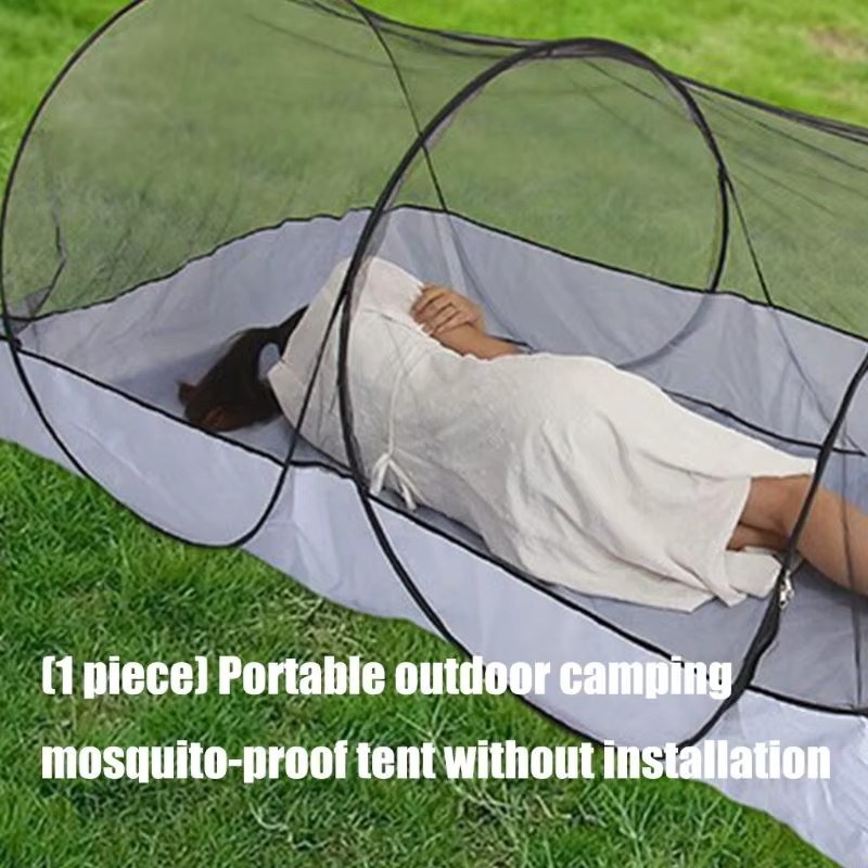 Tente Camping en plein air légère en maille anti-moustiques