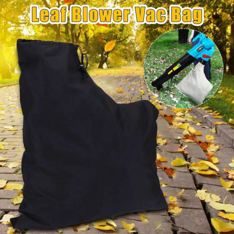 Sac de souffleur de feuilles, Design à cordon de serrage, sac de collecte de souffleur de feuilles en tissu Oxford, grande capacité, fermeture éclair pour râteau Ultra souffleur