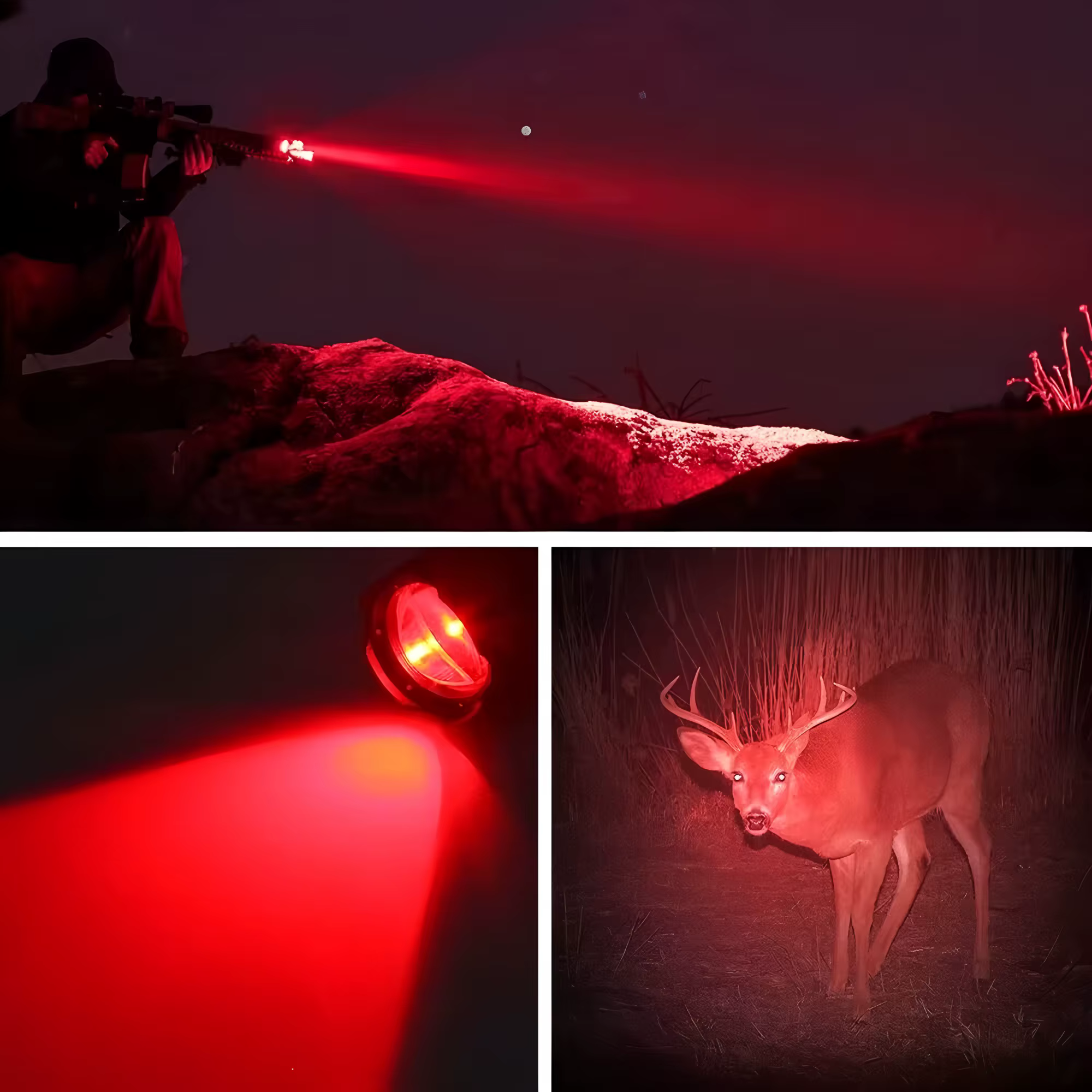 Lampe torche rechargeable Alonefire Zoom haute puissance, lumière rouge, bleue, verte, blanche, lampe de camping, randonnée, chasse, pêche en plein air