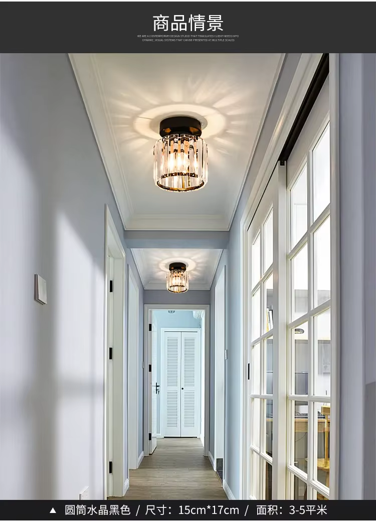 Plafonnier nordique moderne en cristal, plafonnier d'intérieur, couloir, escalier, chambre à coucher, Restaurant, décoration de la maison