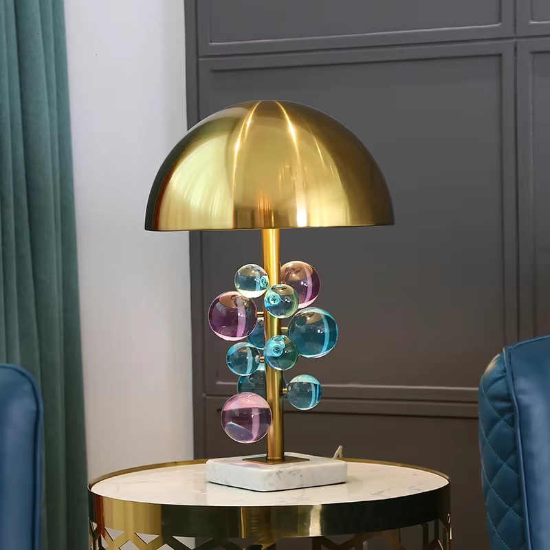 Lampadaire LED créatif nordique boule de verre colorée lampe champignon design italien décoration de salon chambre