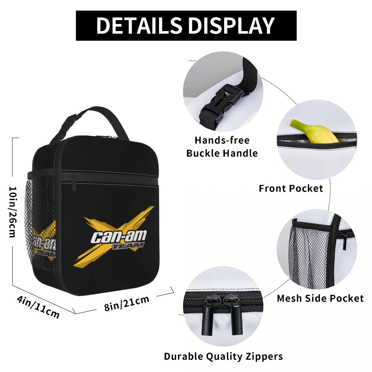 Can Am sac à déjeuner isolé pour femmes Portable BRP moto refroidisseur thermique déjeuner fourre-tout bureau travail école