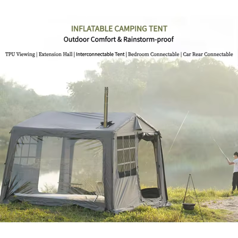 Tente gonflable combinée pour le glamping et le camping