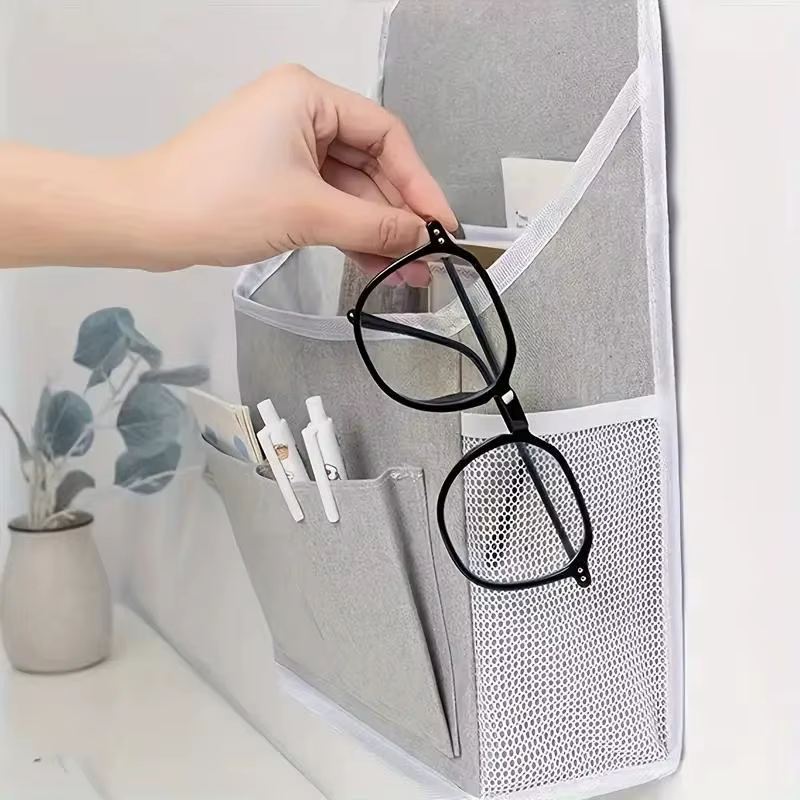 Sac de rangement mural, sac de rangement suspendu avec poche latérale, organisateur pour la chambre, le salon, le bureau, le dortoir