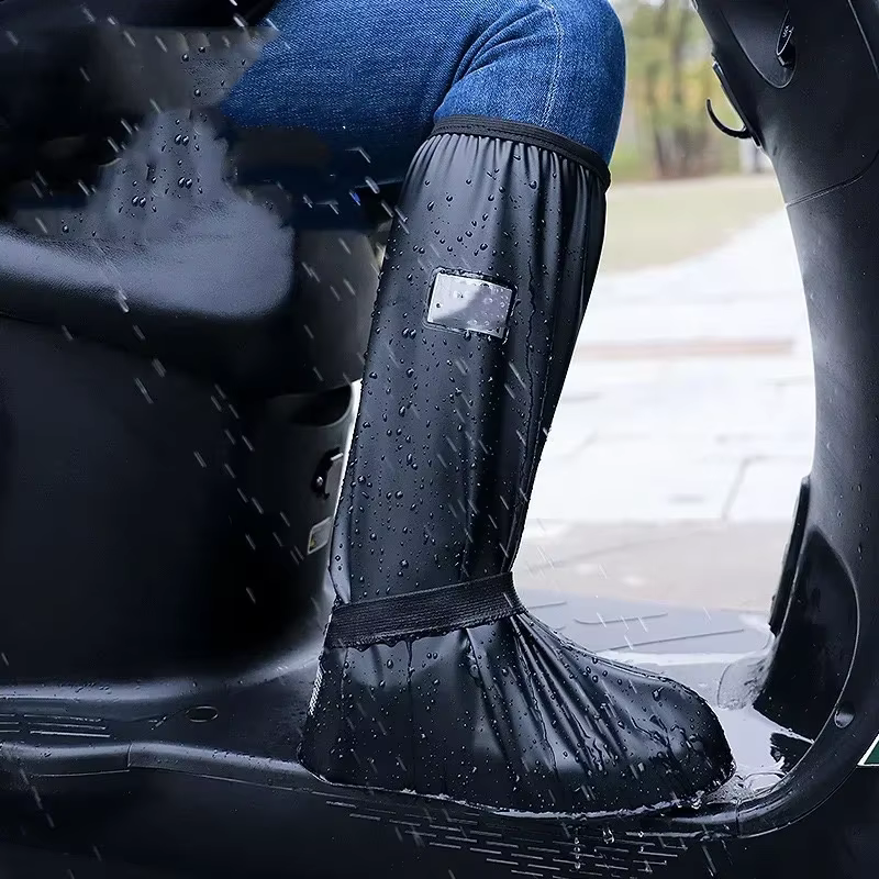 Couvre-chaussures imperméables réutilisables avec réflecteur pour la pluie
