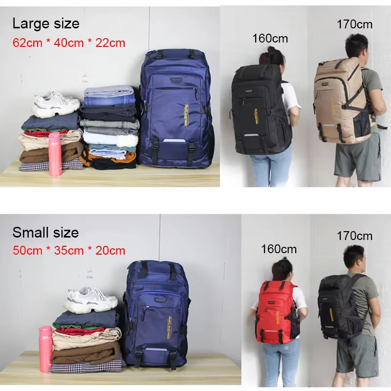 50L/80L sac à dos de voyage de grande capacité hommes femmes sac de bagages classique Sports de plein air sac en Nylon escalade Camping randonnée sacs à dos