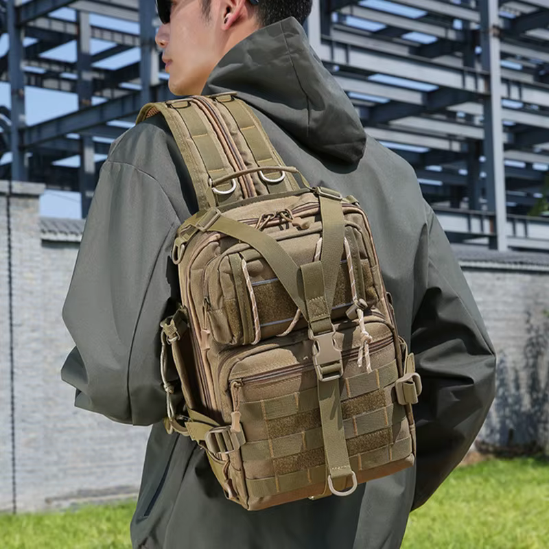 Oulylan polyvalent tactique voyage Camping sac à dos en plein air décontracté léger épaule sac hommes grande capacité sport poitrine Pack