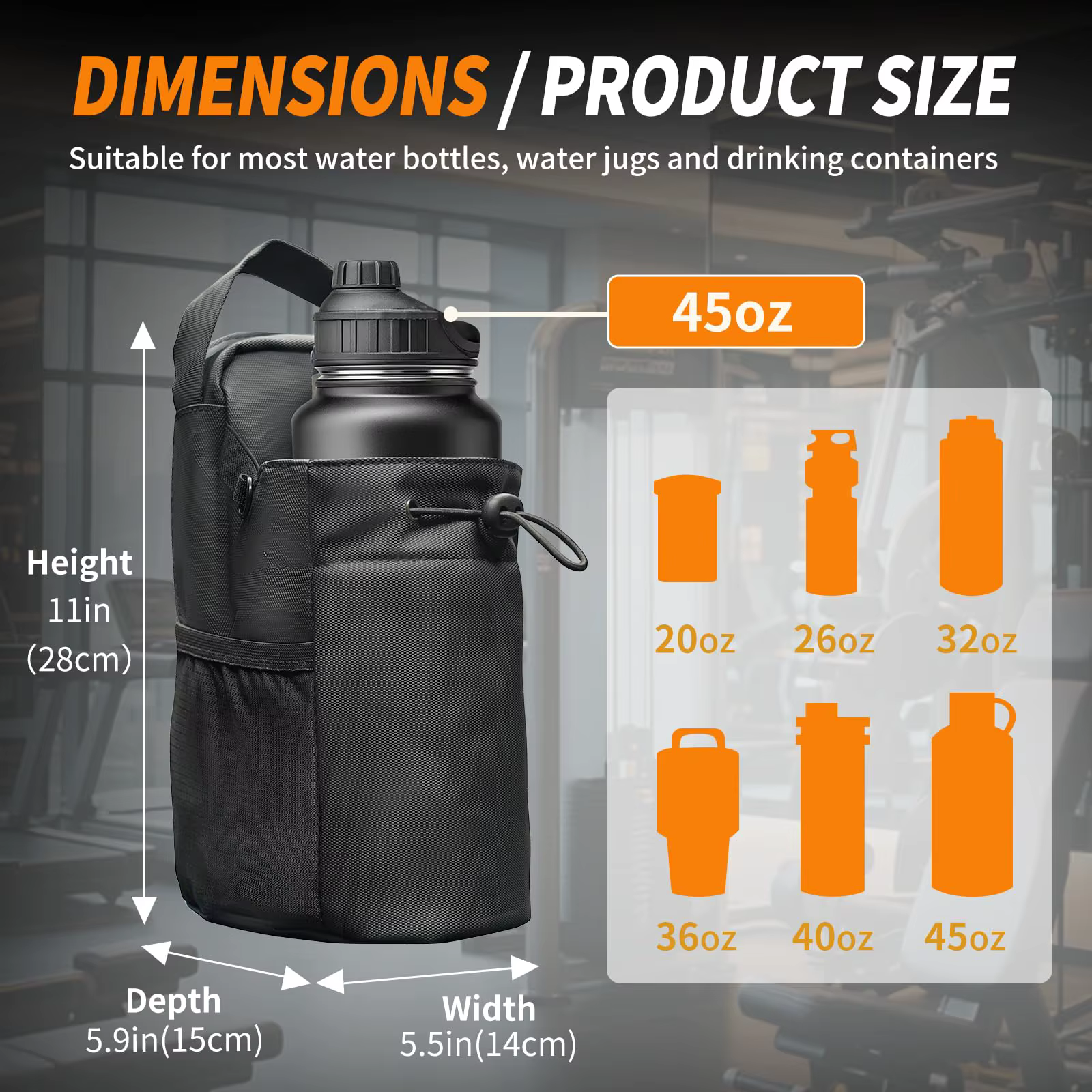 Sac de sport magnétique avec 3 aimants pour femmes et hommes, porte-bouteille magnétique avec sangle et poche pour téléphone