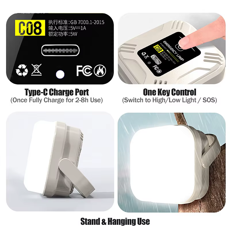 Lampe LED Portable type-c rechargeable