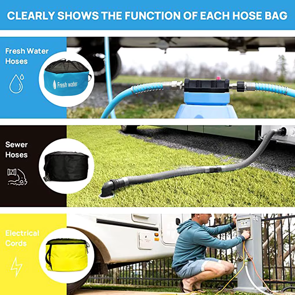 Sac de rangement pour tuyau d'eau pour camping-car