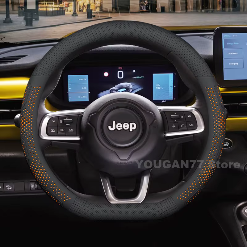 Housse de volant de voiture en cuir pour Jeep Avenger 2024 2025, accessoires de volant automobile Jeep Avenger