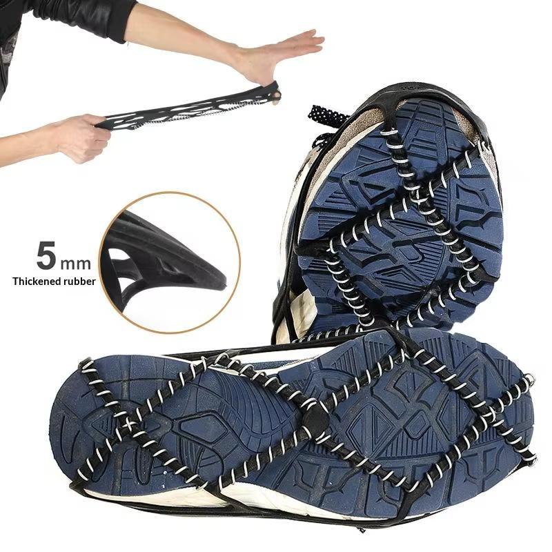 1 paire antidérapant glace neige pince couvre-chaussures Camping Sports de plein air couvre-chaussures marche Traction crampons glace Crampon couvre-chaussures