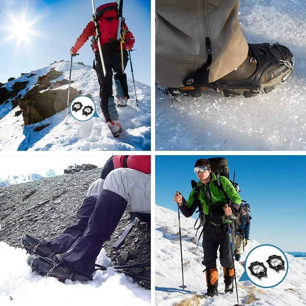 Crampons chaussures 19 pointes glace neige pince