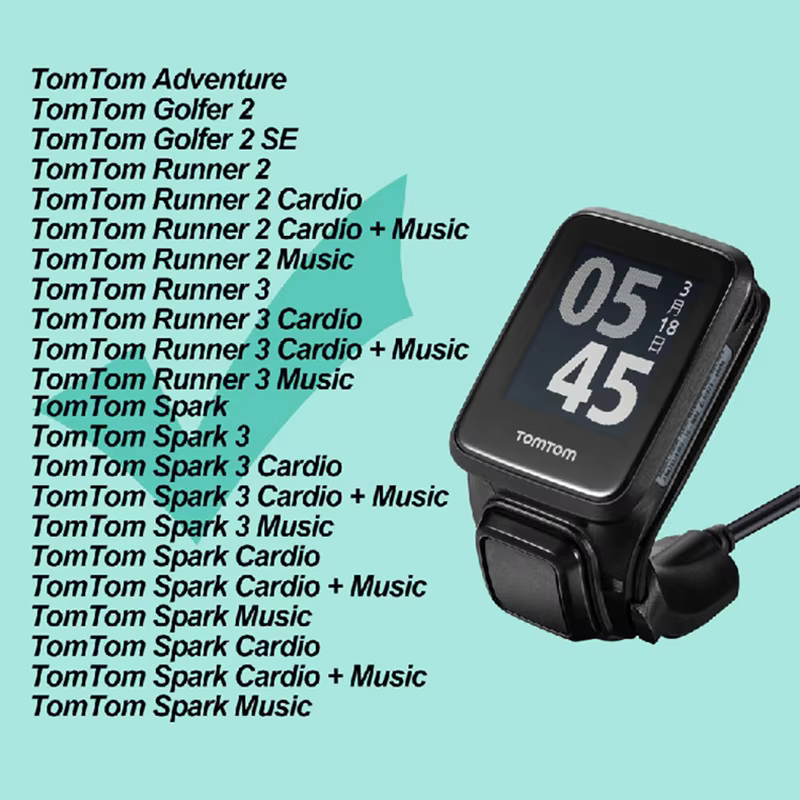 Adaptateur de chargeur de station d'accueil, câble de Charge USB pour TomTom Adventure Golfer 2/SE Spark Runner 2/3, accessoires de Charge pour montre musicale Cardio