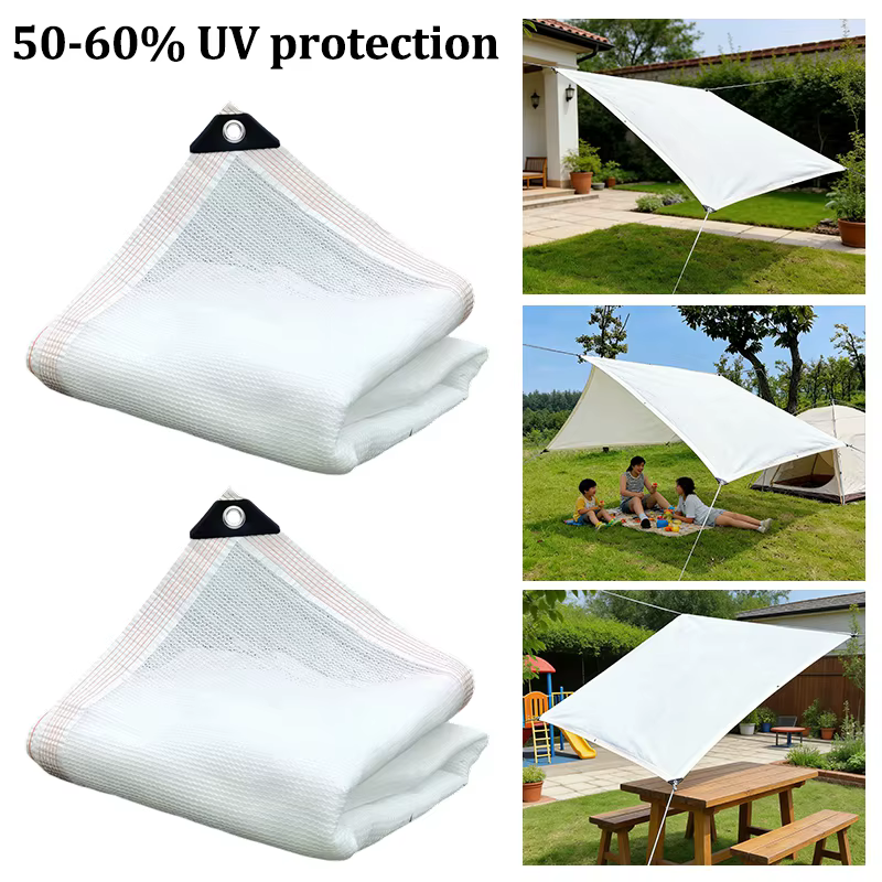 Tente de protection solaire extérieure 4x4m blanche