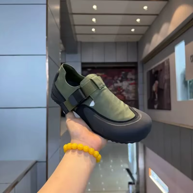 Chaussures de randonnée pour hommes, chaussures de sport respirantes à boucle, en tissu patchwork, plateforme épaisse, chaussures de trekking, chaussures de camping pour hommes