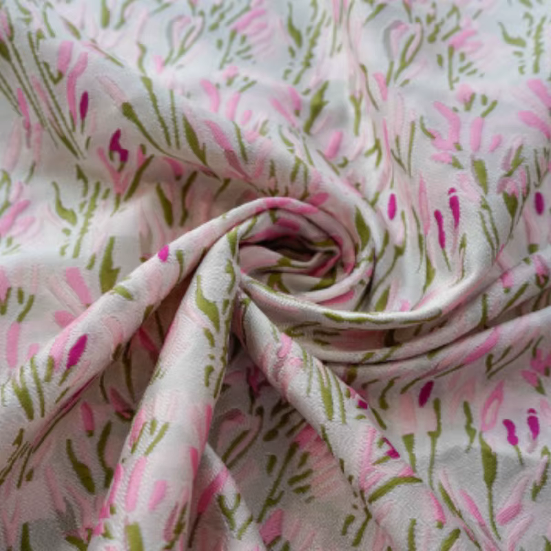 Tissu Jacquard en relief rose Pastel pour femmes