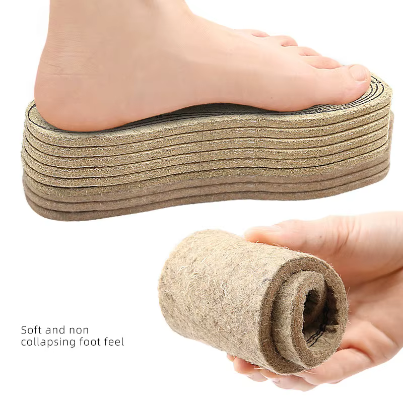 Semelles intérieures en feutre de laine pour chaussures hommes femmes